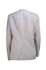 Akris Punto - Light Grey Collarless Two Button Jacket Sz 14