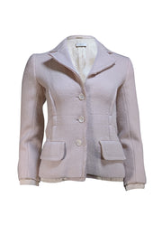 Prada - Beige Wool Button-Down Short Blazer Sz 2