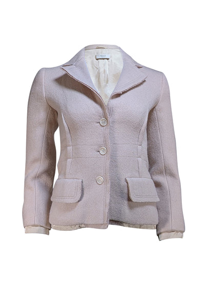 Prada - Beige Wool Button-Down Short Blazer Sz 2