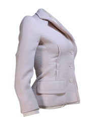 Prada - Beige Wool Button-Down Short Blazer Sz 2