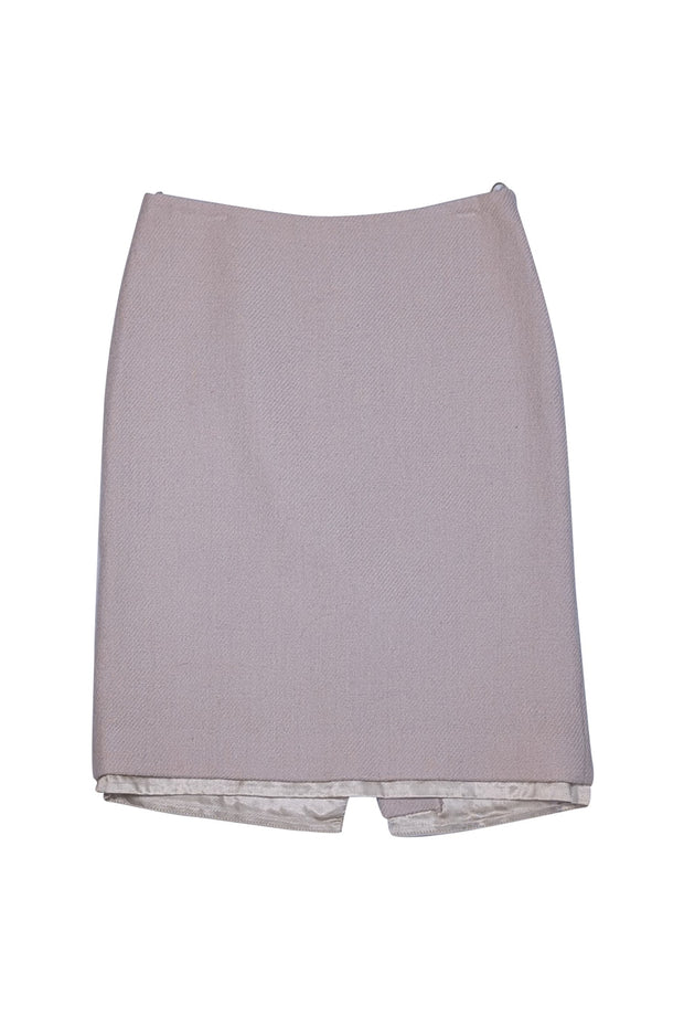 Prada - Beige Tailored Pencil Skirt Sz 2 - Current Boutique