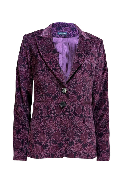Paige - Purple Floral Velvet "Chelsee" Blazer Sz 4