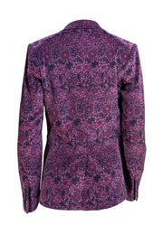 Paige - Purple Floral Velvet "Chelsee" Blazer Sz 4