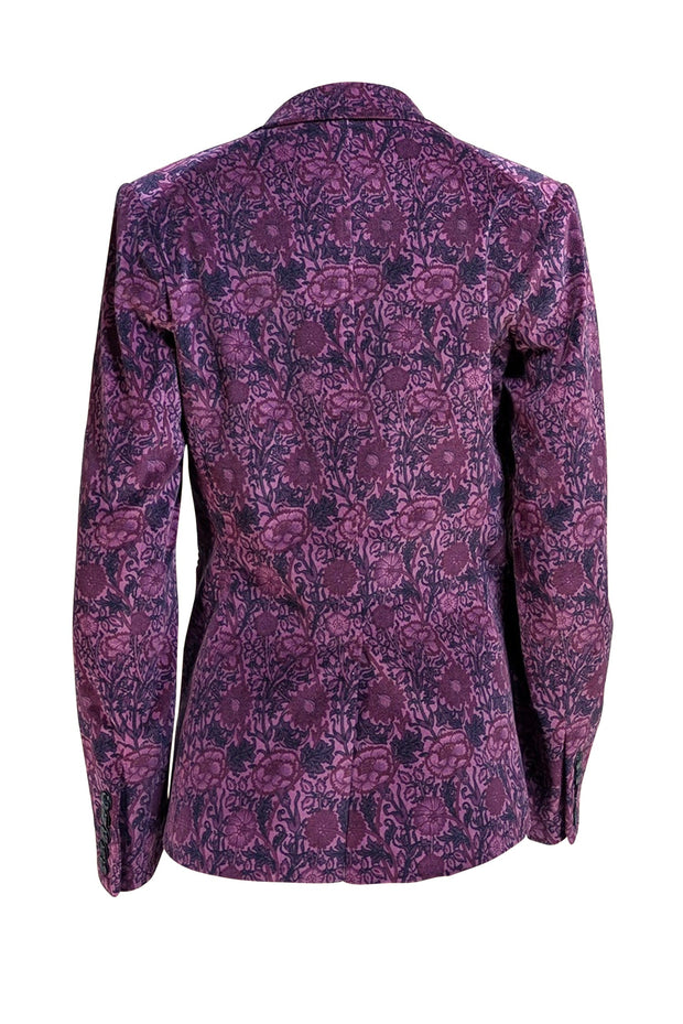 Paige - Purple Floral Velvet "Chelsee" Blazer Sz 4