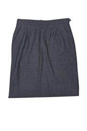 Yves Saint Laurent - Grey Mini Pencil Skirt Sz 10