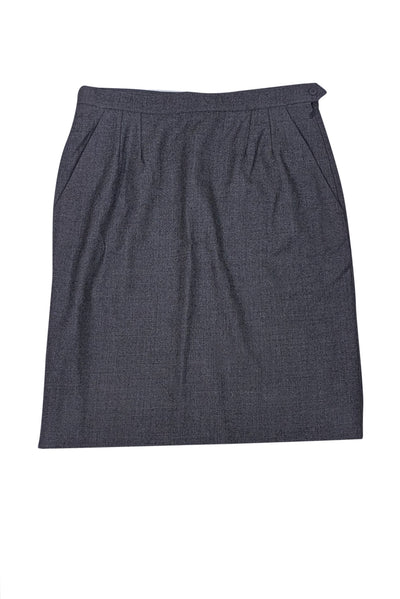 Yves Saint Laurent - Grey Mini Pencil Skirt Sz 10