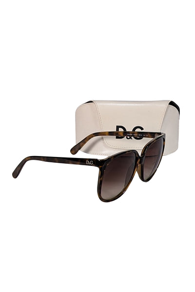 Dolce & Gabbana - Brown Tortoise Oversized Sunglasses - Current Boutique