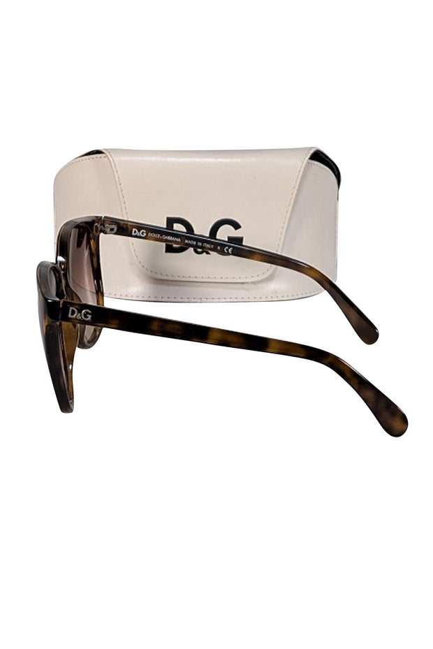 Dolce & Gabbana - Brown Tortoise Oversized Sunglasses - Current Boutique