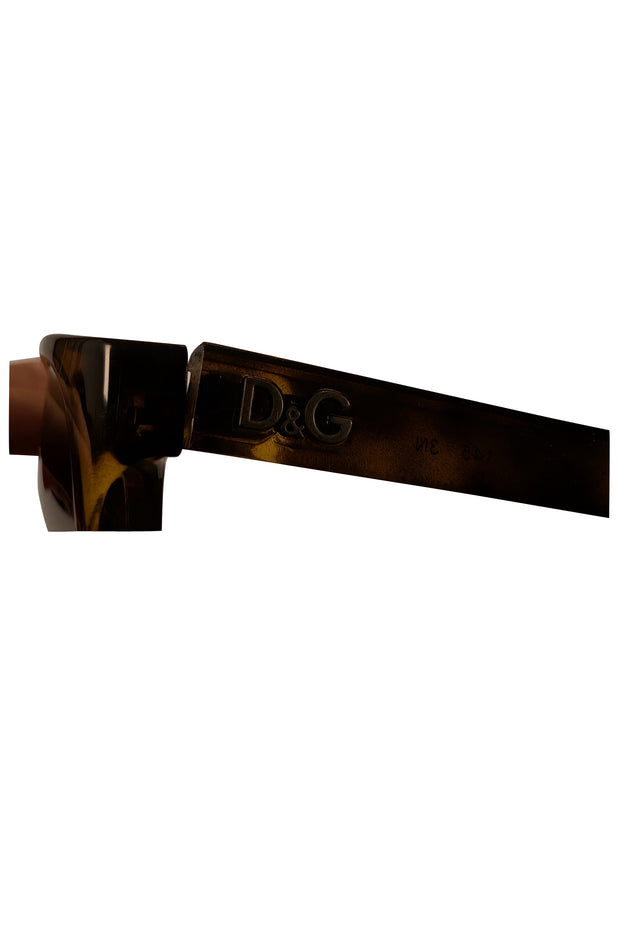 Dolce & Gabbana - Brown Tortoise Oversized Sunglasses - Current Boutique