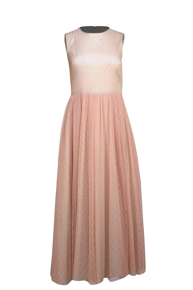 Red Valentino - Pastel Pink Lace w/ Nude Lining Sleeveless Dress Sz 4