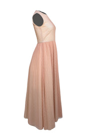 Red Valentino - Pastel Pink Lace w/ Nude Lining Sleeveless Dress Sz 4