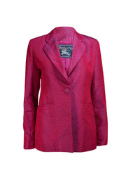 Burberry - Magenta & Purple Quilted Blazer Sz 6P