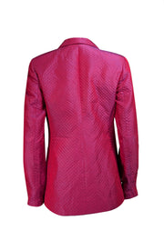 Burberry - Magenta & Purple Quilted Blazer Sz 6P