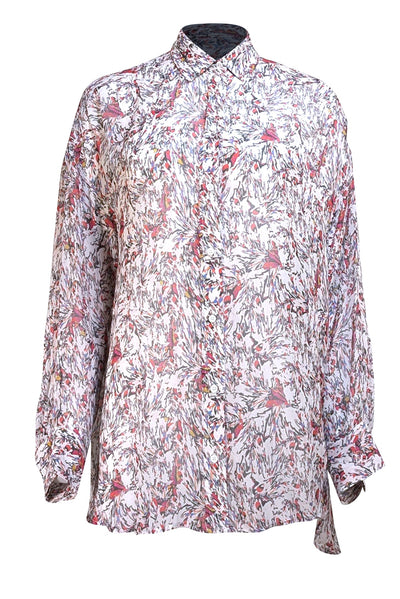 IRO - Ivory Abstract Multi Button Down Shirt Sz 6