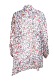 IRO - Ivory Abstract Multi Button Down Shirt Sz 6