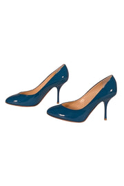 Giuseppe Zanotti - Teal Green Patent Leather Pumps Sz 8.5 - Current Boutique