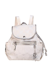 Coach - Ivory Monogram Fabric Backpack