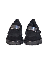 Rag & Bone - Black Suede Loafers Sz 6 - Current Boutique
