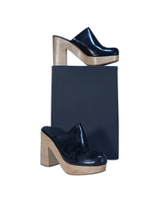 Rachel Comey - Black Leather "Dakota" Clog Mules Sz 10 - Current Boutique