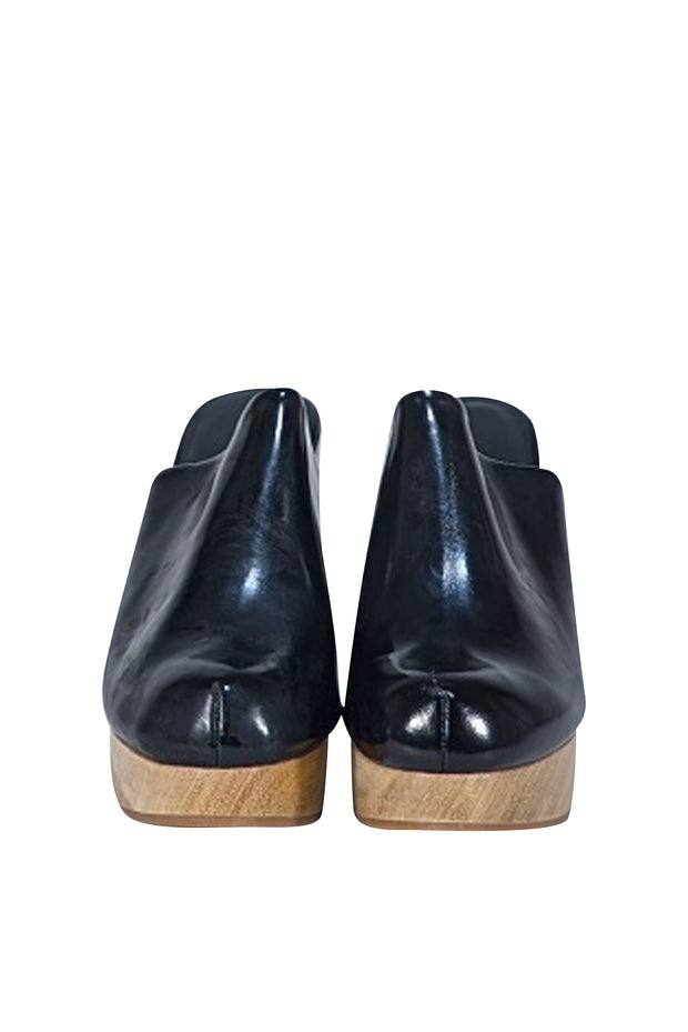 Rachel Comey - Black Leather "Dakota" Clog Mules Sz 10 - Current Boutique