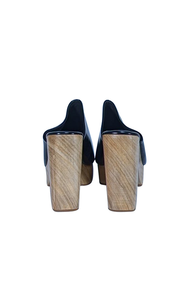 Rachel Comey - Black Leather "Dakota" Clog Mules Sz 10 - Current Boutique