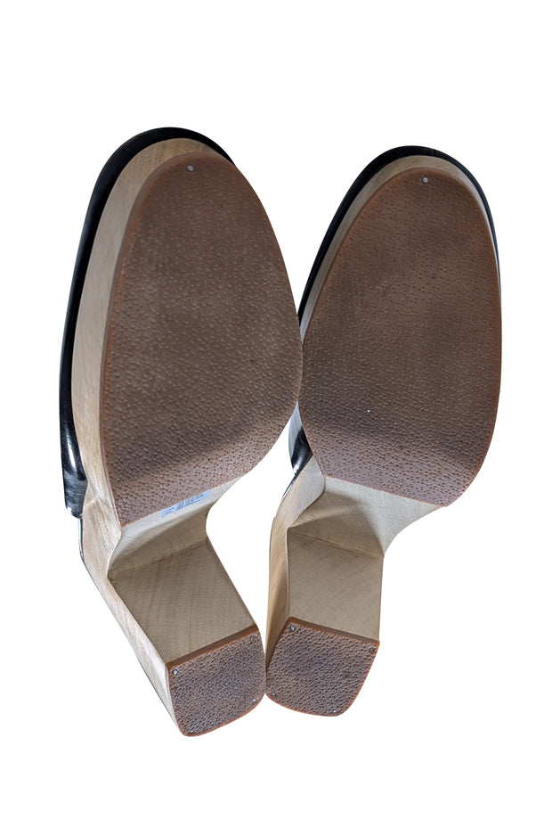Rachel Comey - Black Leather "Dakota" Clog Mules Sz 10 - Current Boutique