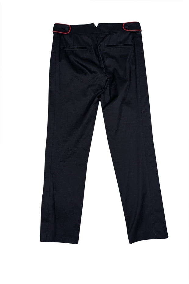 Gucci - Black w/ Purple & Red Trim Capri Pants Sz 2 - Current Boutique