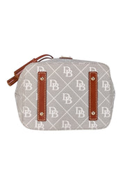 Dooney & Bourke - Grey Monogram Print Bucket Bag - Current Boutique
