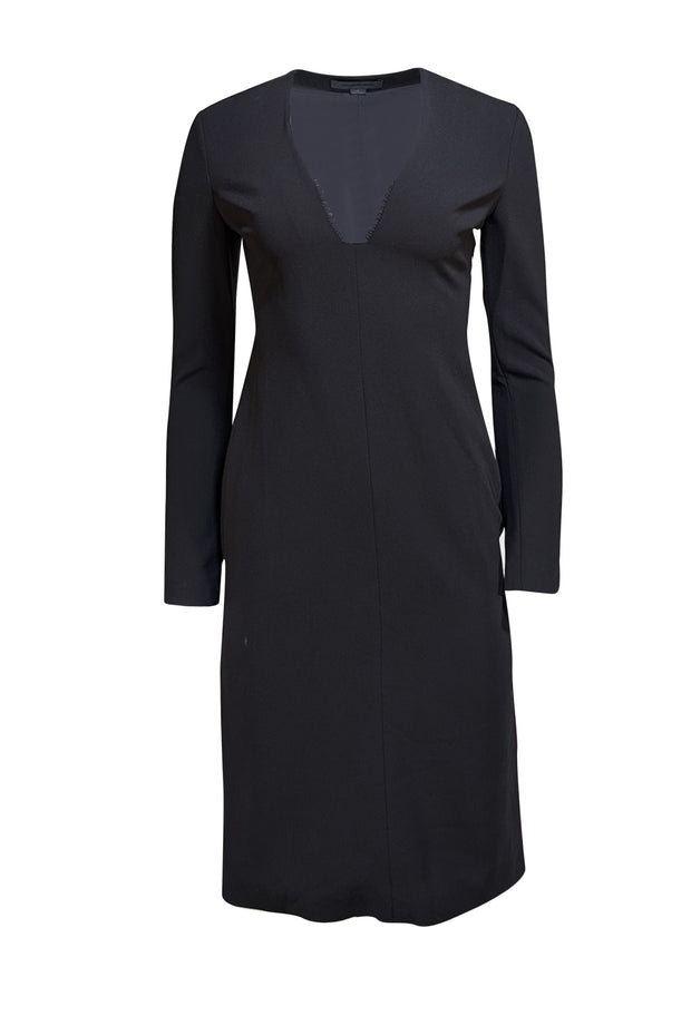 Alexander Wang - Black V-Neckline Dress Sz 2 - Current Boutique