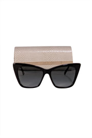 Jimmy Choo - Black Square Sparkly Leg Sunglasses - Current Boutique