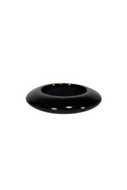 Jimmy Choo - Black Acrylic & Gold Thick Bangle Bracelet - Current Boutique