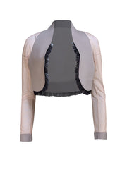 Marie Saint Pierre - Beige & Black Mesh Bolero Jacket Sz 6
