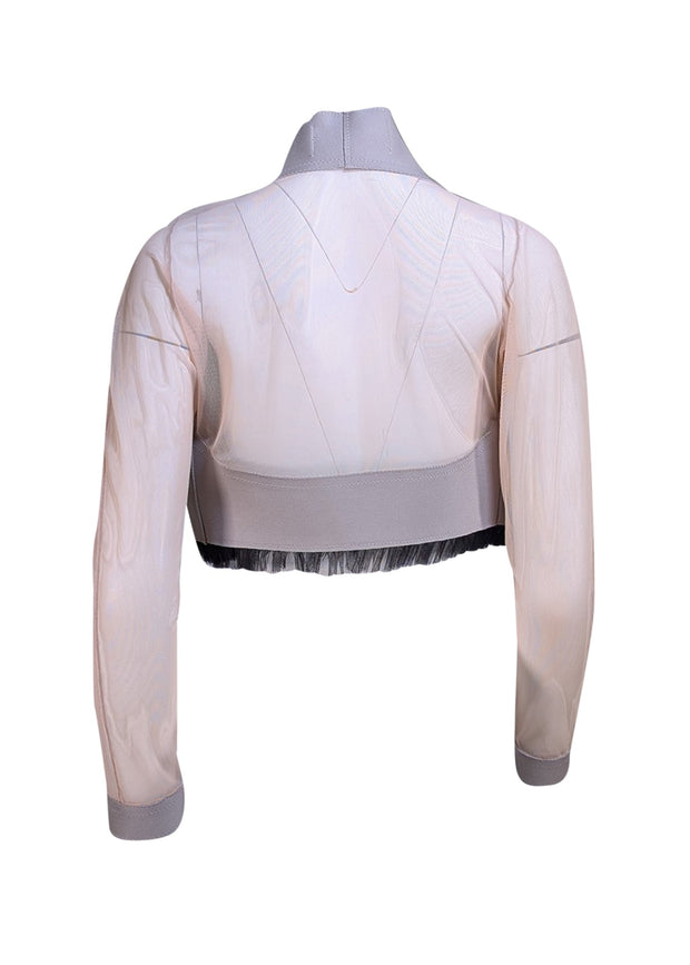 Marie Saint Pierre - Beige & Black Mesh Bolero Jacket Sz 6