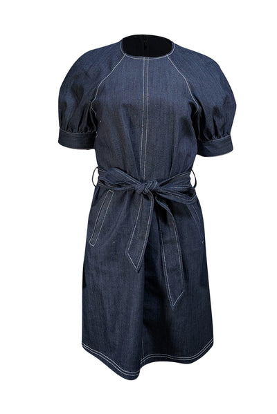Cinq a Sept - Dark Blue Denim Short Sleeve Dress Sz 4