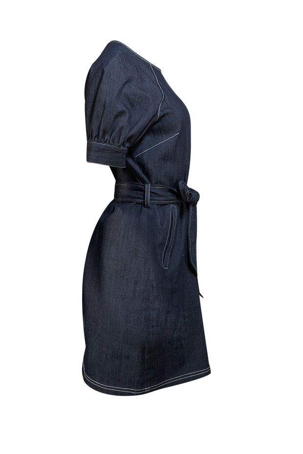 Cinq a Sept - Dark Blue Denim Short Sleeve Dress Sz 4