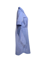 Callas - Blue Cotton Button Down Mini "Satie" Dress Sz 8