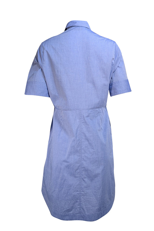 Callas - Blue Cotton Button Down Mini "Satie" Dress Sz 8