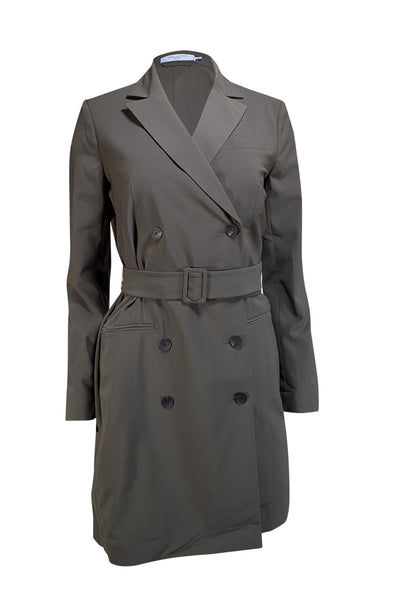 M.M. Lafleur - Olive Tailored Long Sleeve Mini Dress w/ Belt Sz 4 - Current Boutique