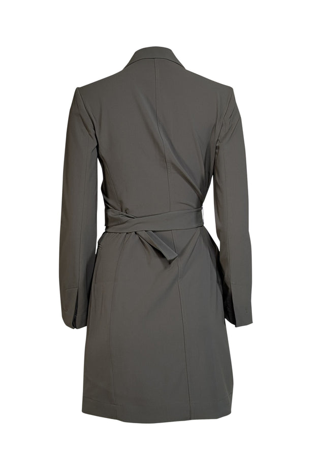 M.M. Lafleur - Olive Tailored Long Sleeve Mini Dress w/ Belt Sz 4 - Current Boutique