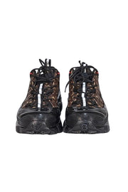 Burberry - Black w/ Brown & Beige Logo Sneakers Sz 9.5 - Current Boutique