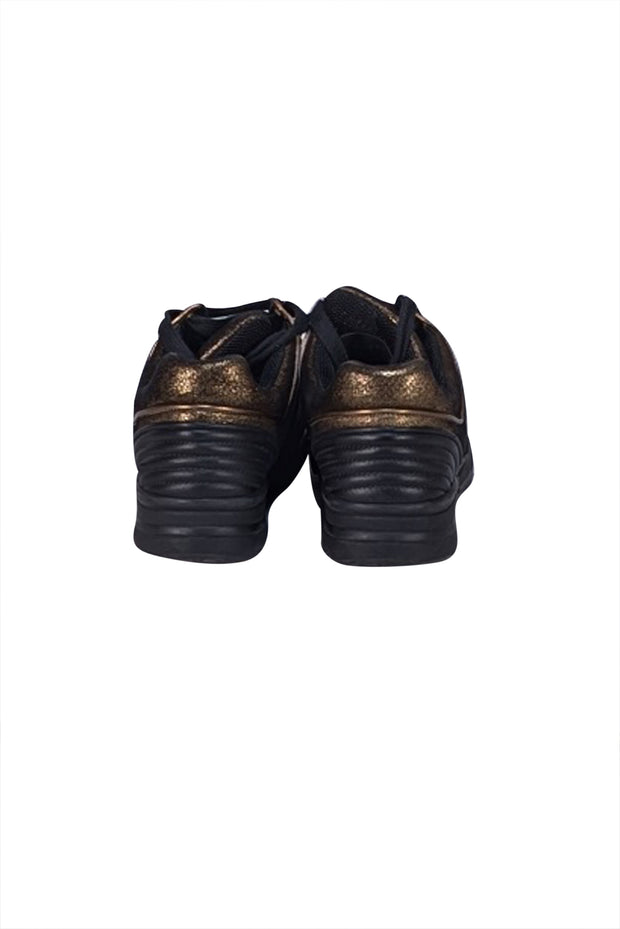 Chanel - Gold & Black Iridescent Sneakers Sz 8.5 - Current Boutique