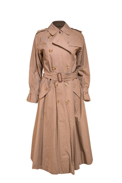 Burberry - Beige Long Trench Coat Sz M - Current Boutique