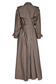 Burberry - Grey Long Trench Coat Sz M - Current Boutique