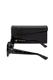 Christian Dior - Black Acetate Cannage Lady Dior Stud Sunglasses - Current Boutique