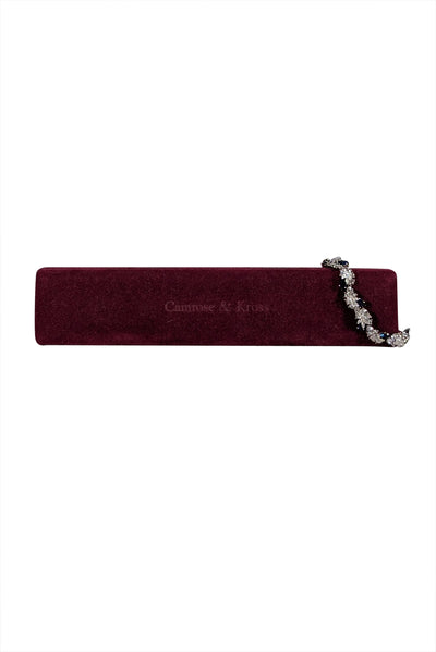 Camrose & Kross - Silver w/ White & Sapphire Stone Detail Bracelet - Current Boutique