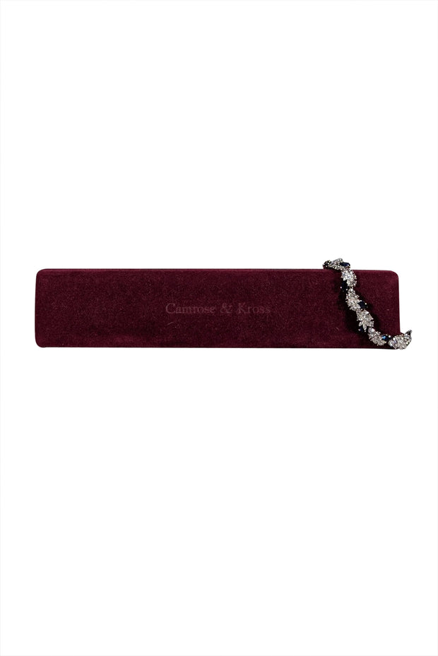 Camrose & Kross - Silver w/ White & Sapphire Stone Detail Bracelet - Current Boutique