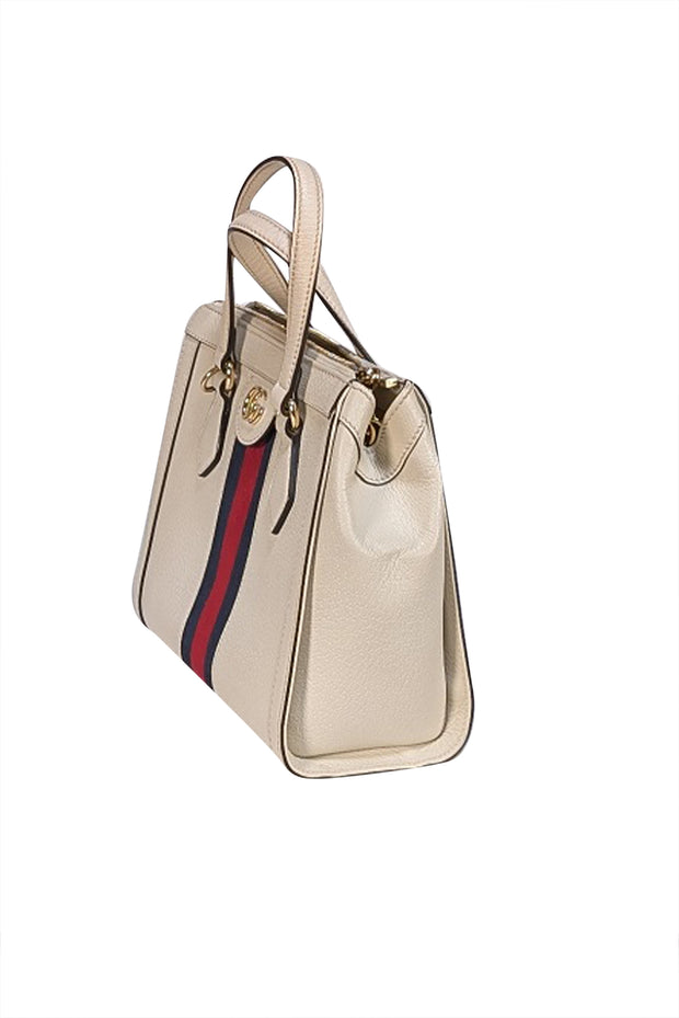 Gucci - Ivory Double G Ophidia Small Satchel Bag - Current Boutique