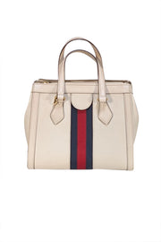 Gucci - Ivory Double G Ophidia Small Satchel Bag - Current Boutique