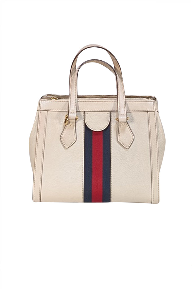 Gucci - Ivory Double G Ophidia Small Satchel Bag - Current Boutique