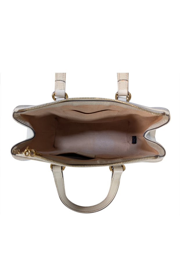 Gucci - Ivory Double G Ophidia Small Satchel Bag - Current Boutique
